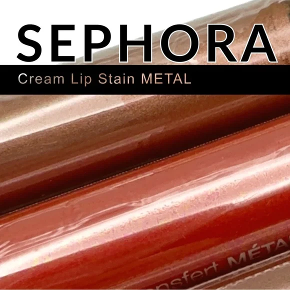 Sephora 🆕 Cream Lip Stain Liquid Lipstick • Frosted Rose No. 61 • Metallic • NWT - Picture 6 of 13
